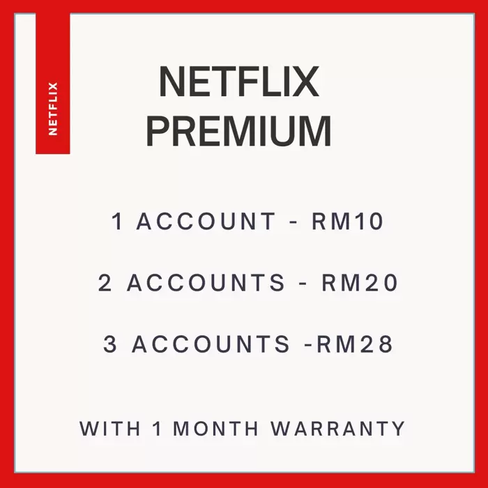 RM10 Netflix Premium Lifetime (With Warranty)
