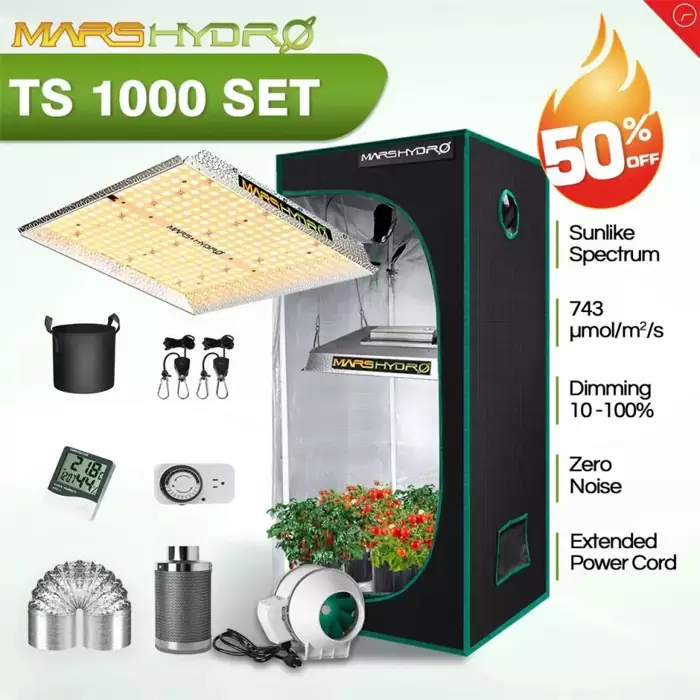 RM1,999 Mars Hydro TS 1000W Indoor Grow Tent Full Set