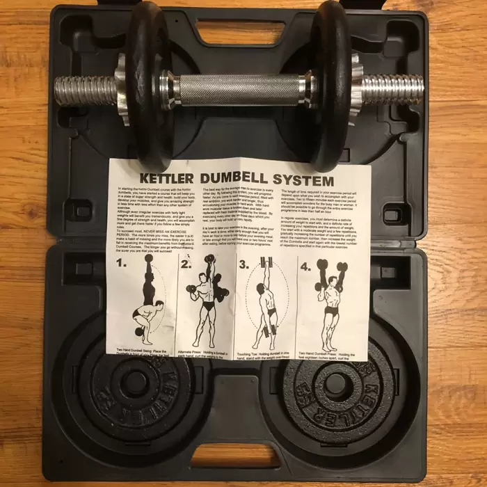 RM200 Kettler Dumbell system in a pair
