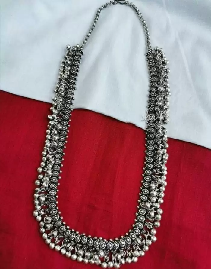 RM65 Premium Quality Gunghro Oxidized Long Necklace
