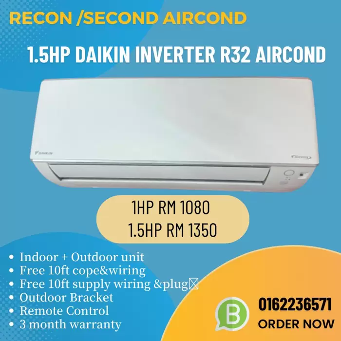 Daikin inverter 1HP Aircond L 56