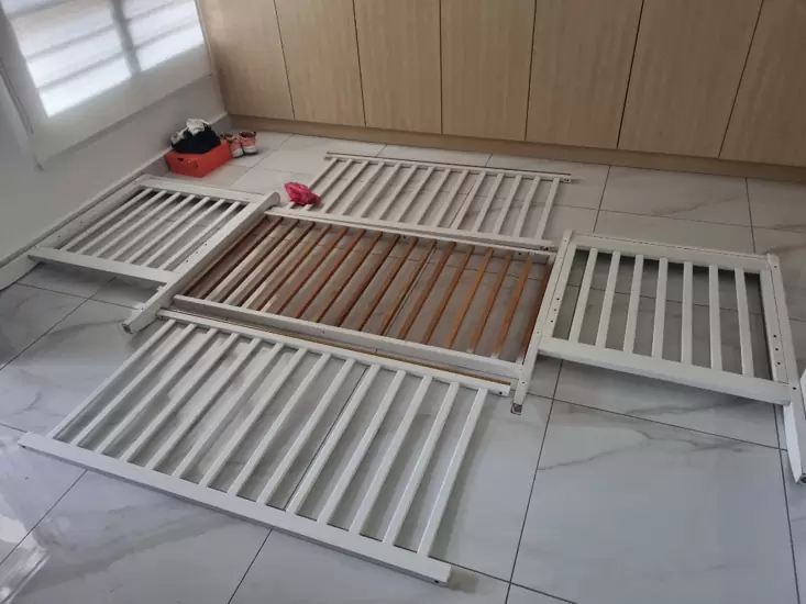RM150 Used solid wood baby cot